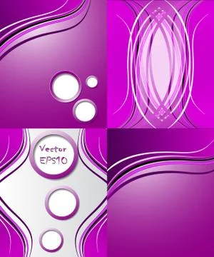 Set of purple backgrounds. design frame line shadow modern web design. Vector Stock-Illustration