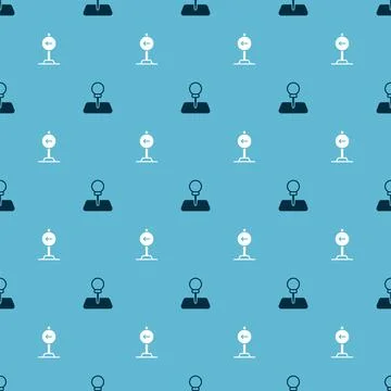 Set Push pin and Traffic sign turn left on seamless pattern. Vector イラスト素材