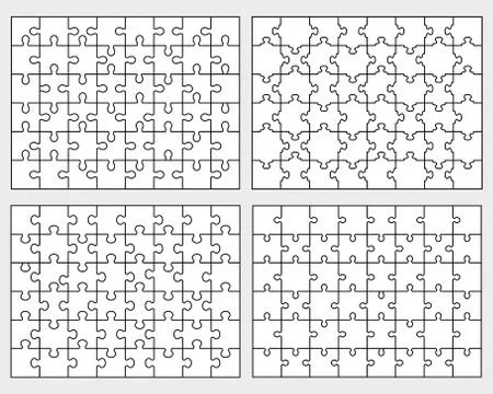 Set of puzzle Stock Illustration