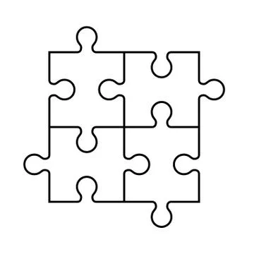 Set of puzzle pieces Stock Illustration