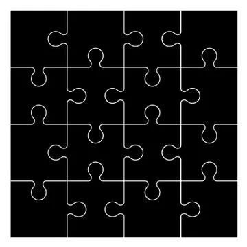 Set of puzzle pieces Illustrazione stock