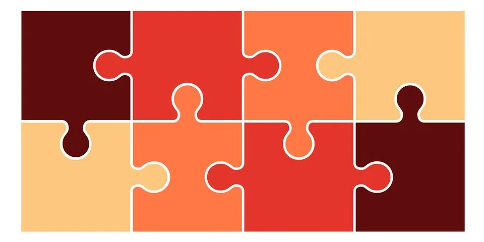 Set of puzzle pieces Stock Illustration