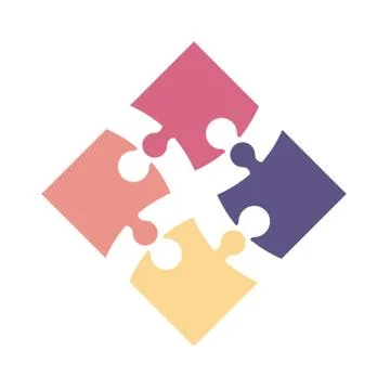 Set of puzzle pieces Stock Illustration