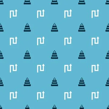 Set Pyramid chart infographics and Arrow on seamless pattern. Vector イラスト素材