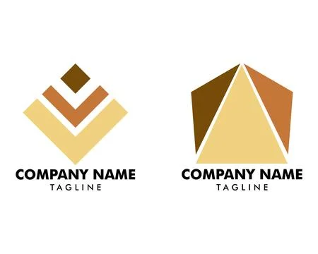 Set of Pyramid Logo Template vector illustration Stock Illustration