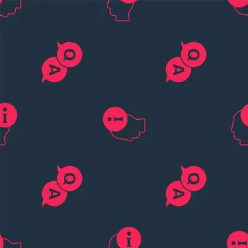 Set Question and Answer and Information on seamless pattern. Vector Stockillustratie
