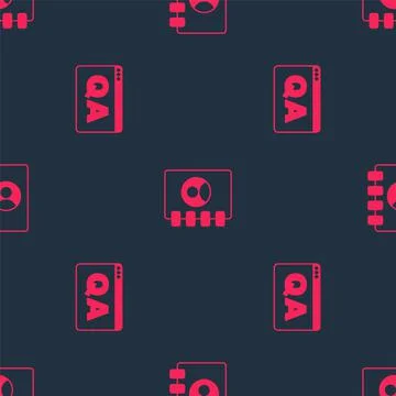 Set Question and Answer and Address book on seamless pattern. Vector Illustrazione stock
