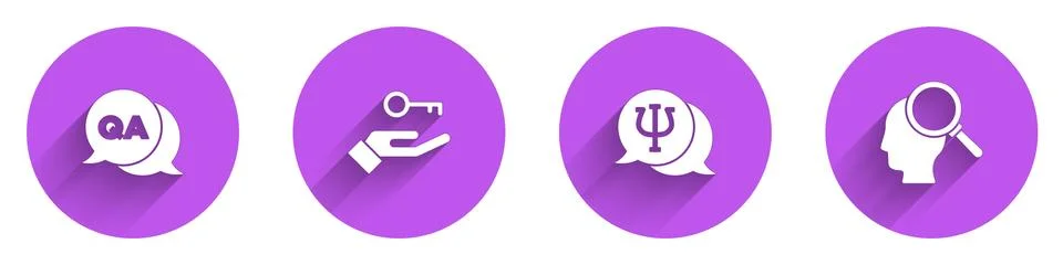 Set Question and Answer, Solution to the problem, Psychology, Psi and Finding 스톡 일러스트