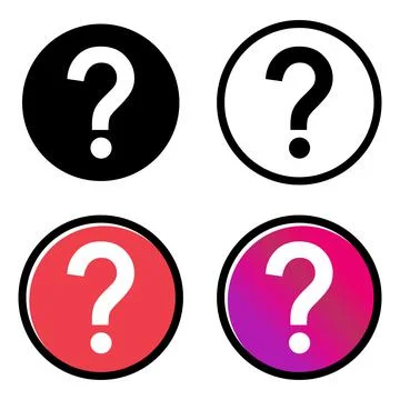 Set of Question icon mark, help or ask bubble graphic symbol, web faq vector Ilustración de archivo