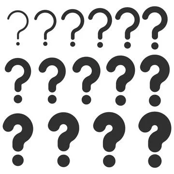 Set of Question Icon. Question mark sign. Vector illustration. Stock Illustration