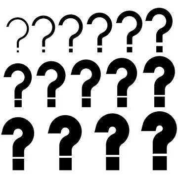 Set of Question Icon. Question mark sign. Vector illustration. Stock Illustration