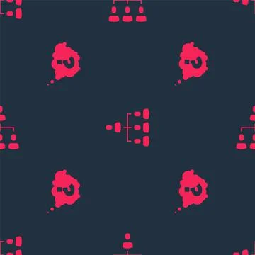 Set Question mark and Hierarchy organogram chart on seamless pattern. Vector 스톡 일러스트