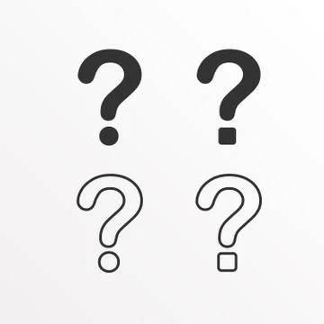 Set of question mark icon. Stock Illustration
