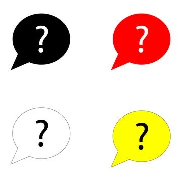 Set of question mark icon in speech bubble, collection of help icon Stock Illustration