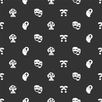 Set Question mark, Man graves funeral sorrow, Head with question and Comedy and Stock Illustration