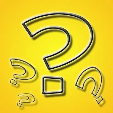 Set of question mark textured icon isolated on special yellow banner backgrou Stock Illustration