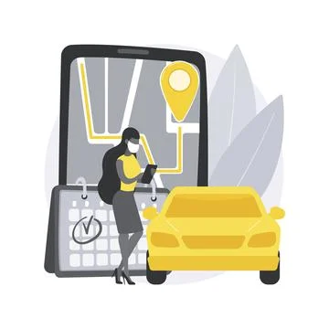 Set quick and efficient pickup service abstract concept vector illustration. Stock Illustration