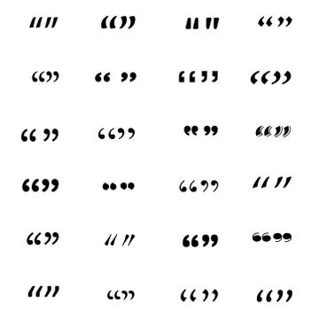 Set of quotation marks. Vector illistration Stock Illustration