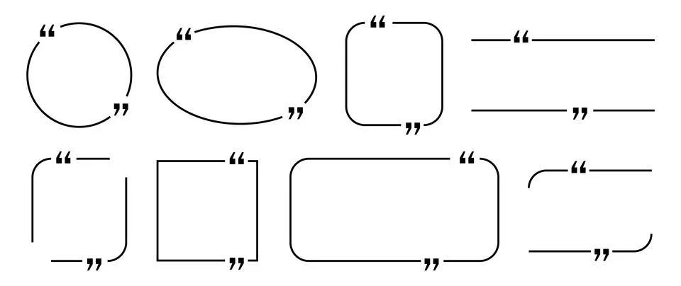 Set of quote box frames Stock Illustration