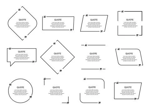 Set of quote bubbles template , flat design. Stock Illustration