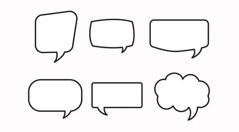 Set of quote bubbles templates. Illustrazione stock