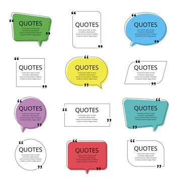 Set of quote frames Stock Illustration