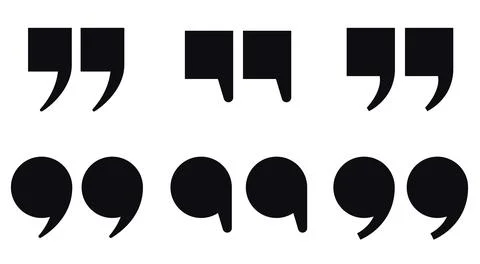 Set of quote mark. Talk bubble flat symbols. Stock Illustration