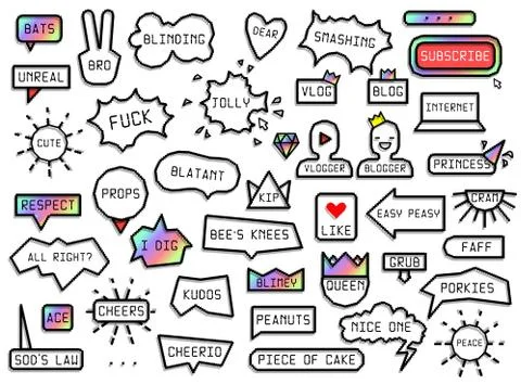 Set quote for the Web site in pixel art style. イラスト素材