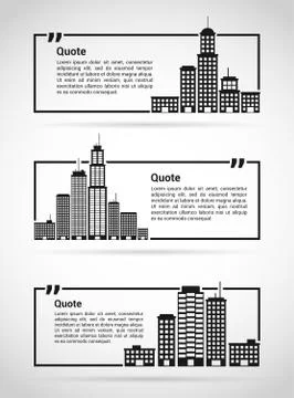 Set of quotes templates Stock Illustration