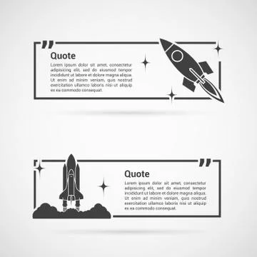 Set of quotes templates Stock Illustration