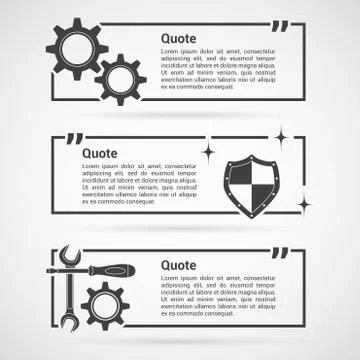 Set of quotes templates Stock Illustration