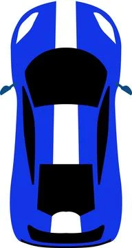 Set race car top view in cartoon style. Racing car set for 2D games Illustrazione stock