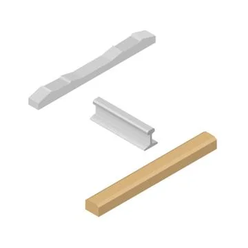 Set railroad design elements, vector illustration. Illustrazione stock