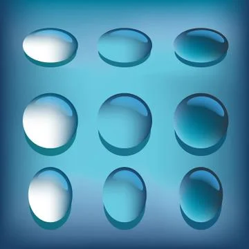 Set of rain drop vector.eps10 Stock Illustration