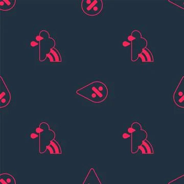 Set Rainbow with cloud and rain and Water drop percentage on seamless pattern Stock Illustration