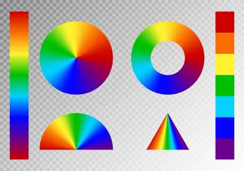 Set of rainbow gradients Illustrazione stock
