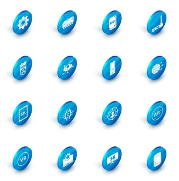 Set RAM, random access memory, SSD card, Router wi-fi signal, Video graphic Stock Illustration