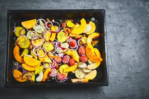 A set of raw vegetables for stew Stock Photos