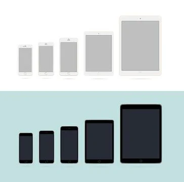 Set of realistic electronic gadgets Stock Illustration