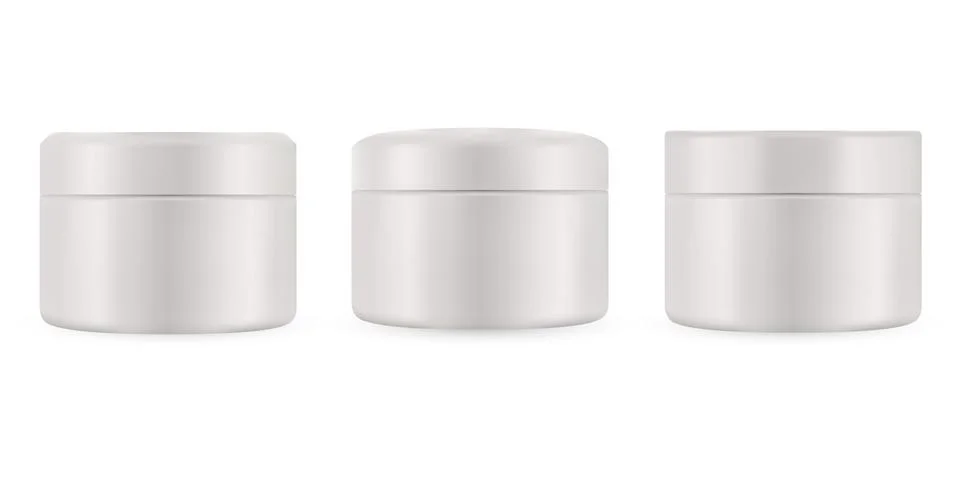 Set of realistic empty package for luxury cosmetic product. Collection of bla Illustrazione stock