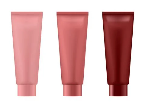 Set of realistic empty package for luxury cosmetic product. Collection of bla Illustrazione stock