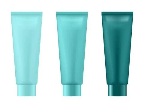 Set of realistic empty package for luxury cosmetic product. Collection of bla Stock-Illustration