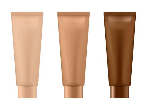 Set of realistic empty package for luxury cosmetic product. Collection of bla イラスト素材