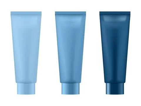 Set of realistic empty package for luxury cosmetic product. Collection of bla Stock Illustration