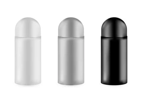 Set of realistic empty package for luxury cosmetic product. Collection of bla Stock Illustration