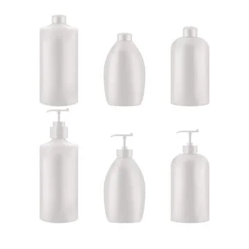 Set of realistic empty package for luxury cosmetic product. Collection of bla Stock Illustration