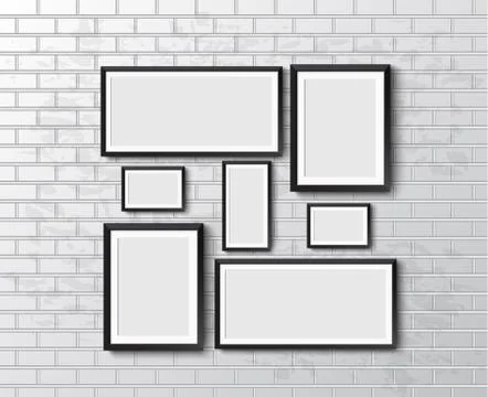 Set Realistic frame. Ilustração Stock