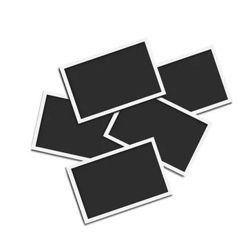 Set of realistic frame template isolated on white background Stock Illustration