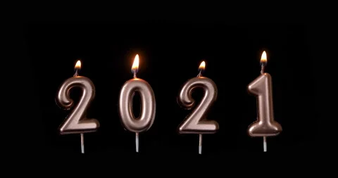 A set of Realistic full-sized birthday candle numbers isolated on black backgrou Stock Footage 142749461