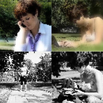 Set of realistic graphics rasterized images of women Stock Illustration